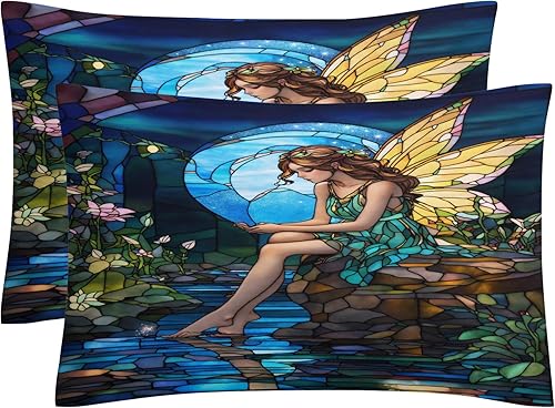 Miniatura 2 de OmErsa Funda de edredón para niña, tamaño California King, juego de ropa de cama de fantasía de 3 piezas, funda de edredón de microfibra suave con