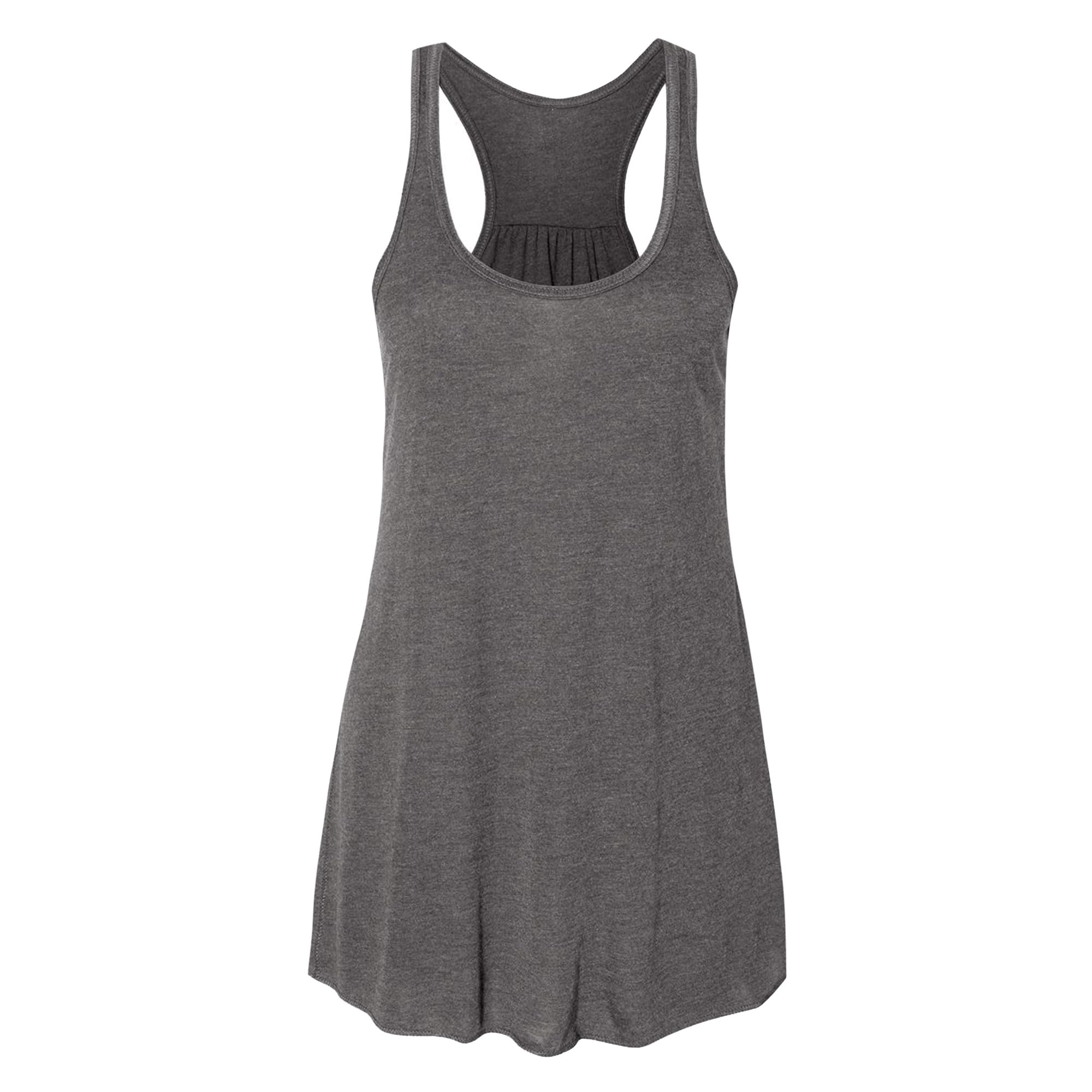 Bella Ladies/Womens Flowy Racerback Tank Top (XL) (Dark Heather)