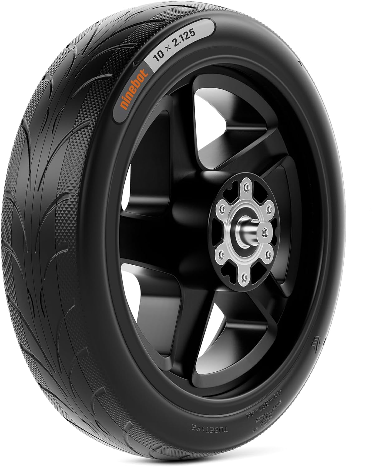 Rear Wheel Assembly compatible with Ninebot by Segway F25 F30 F30S F35 F40 KickScooter,10x2.125 Complete Rear Wheel with ABS Wheel Hub Include Inner Tube Outer Tire Original Parts(Not with Brake Disc)