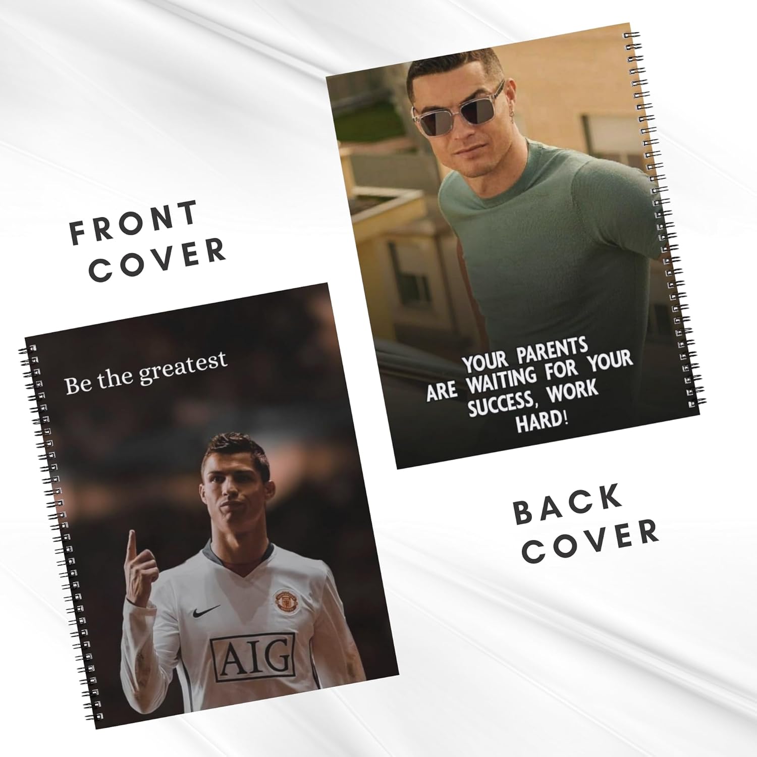 PostersInc Weekly & Daily Planner For 3 Months, Spiral Notebook, Diary Ruled & Undated Journal Book, Fitness Journal, Meal & To Do List Planner, Study & Habit Tracker, 80 GSM Paper 220 Pages (Ronaldo) PostersInc Weekly & Daily Planner For 3 Months, Spiral Notebook, Diary Ruled & Undated Journal Book, Fitness Journal, Meal & To Do List Planner, Study & Habit Tracker, 80 GSM Paper 220 Pages (Ronaldo)