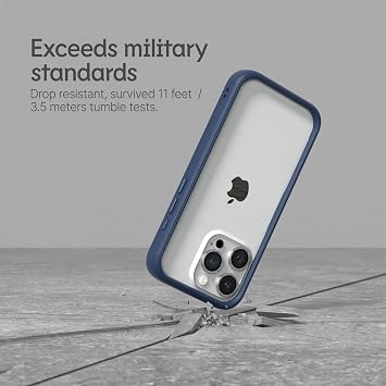 RhinoShield Bumper Case Compatible with [iPhone 15] | CrashGuard - Shock Absorbent Slim Design Protective Cover 3.5M / 11ft Drop Protection - Black