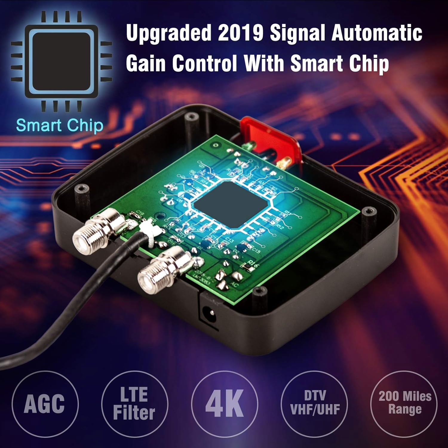 Diagram showing connections for Five Star Outdoor HDTV Antenna to two televisions