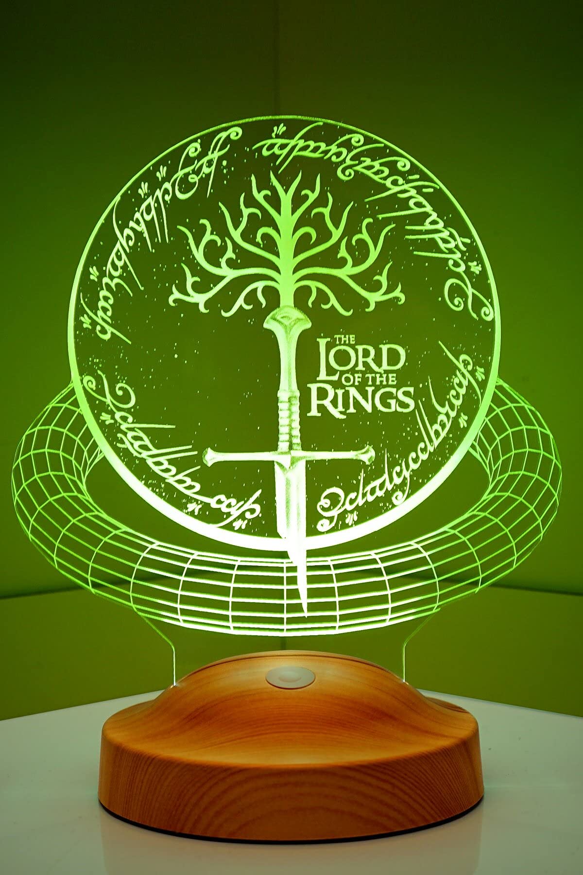Sentidos Veilleuse LED 3D Le Seigneur des Anneaux Cadeaux d'anniversaire Lampe de bureau Chambre à coucher (Le Seigneur des Anneaux - Sword)