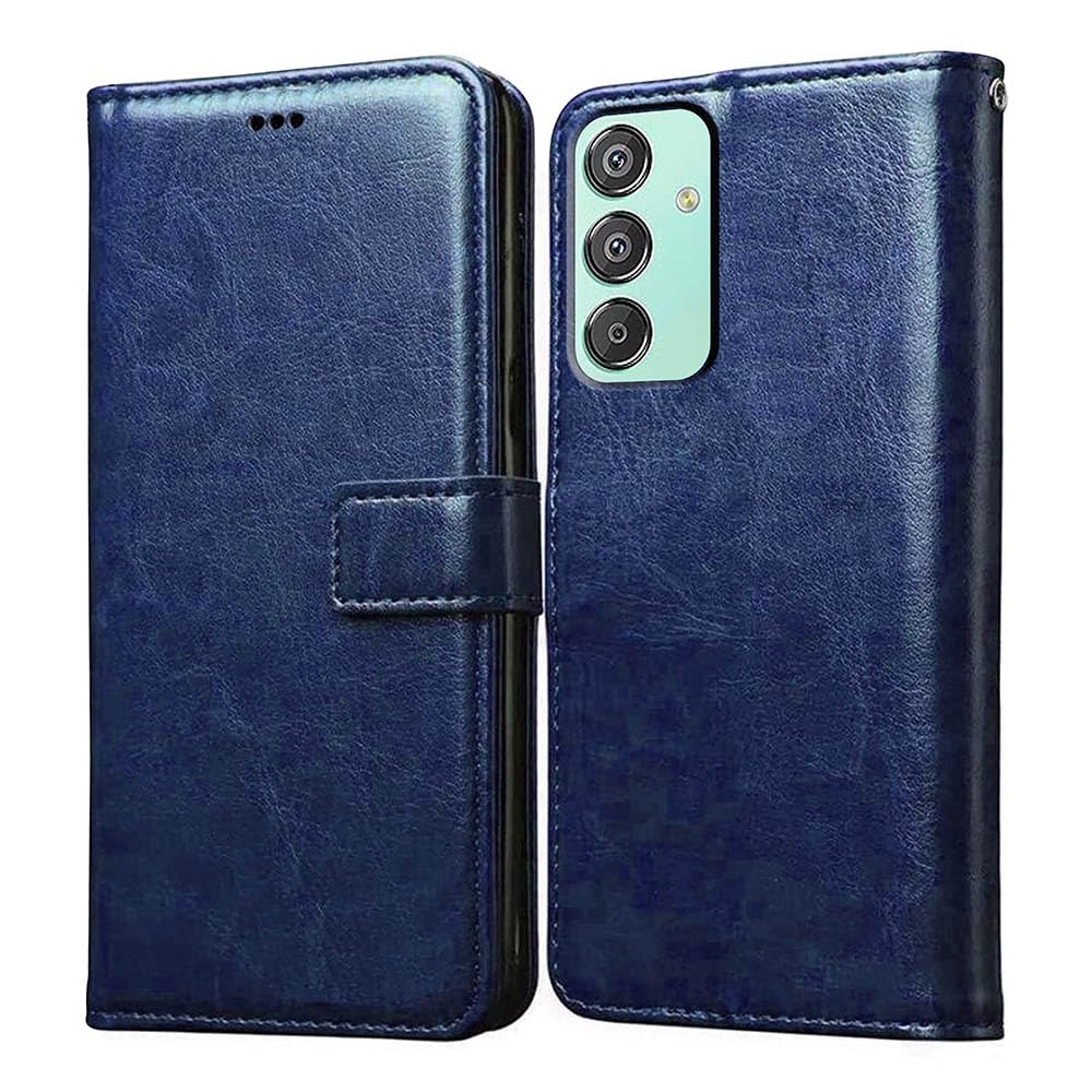 amazon basics Flip Leather Mobile Cover (Soft & Flexible Back case) for Samsung Galaxy F15 5G / M15 5G (Blue) (B0D11TV2XZ) Amazon Price History, Amazon Price Tracker