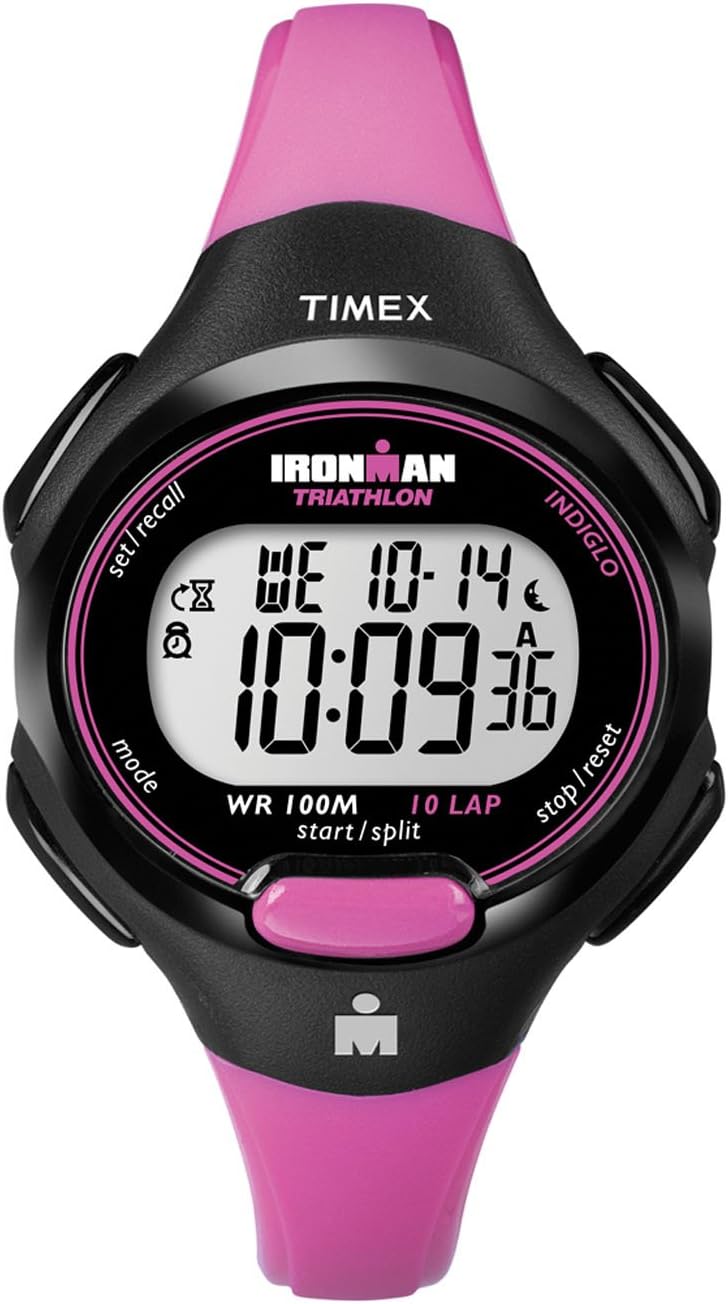 Timex Ironman 10-Lap Mid Size Watch - Hot Pink/Black