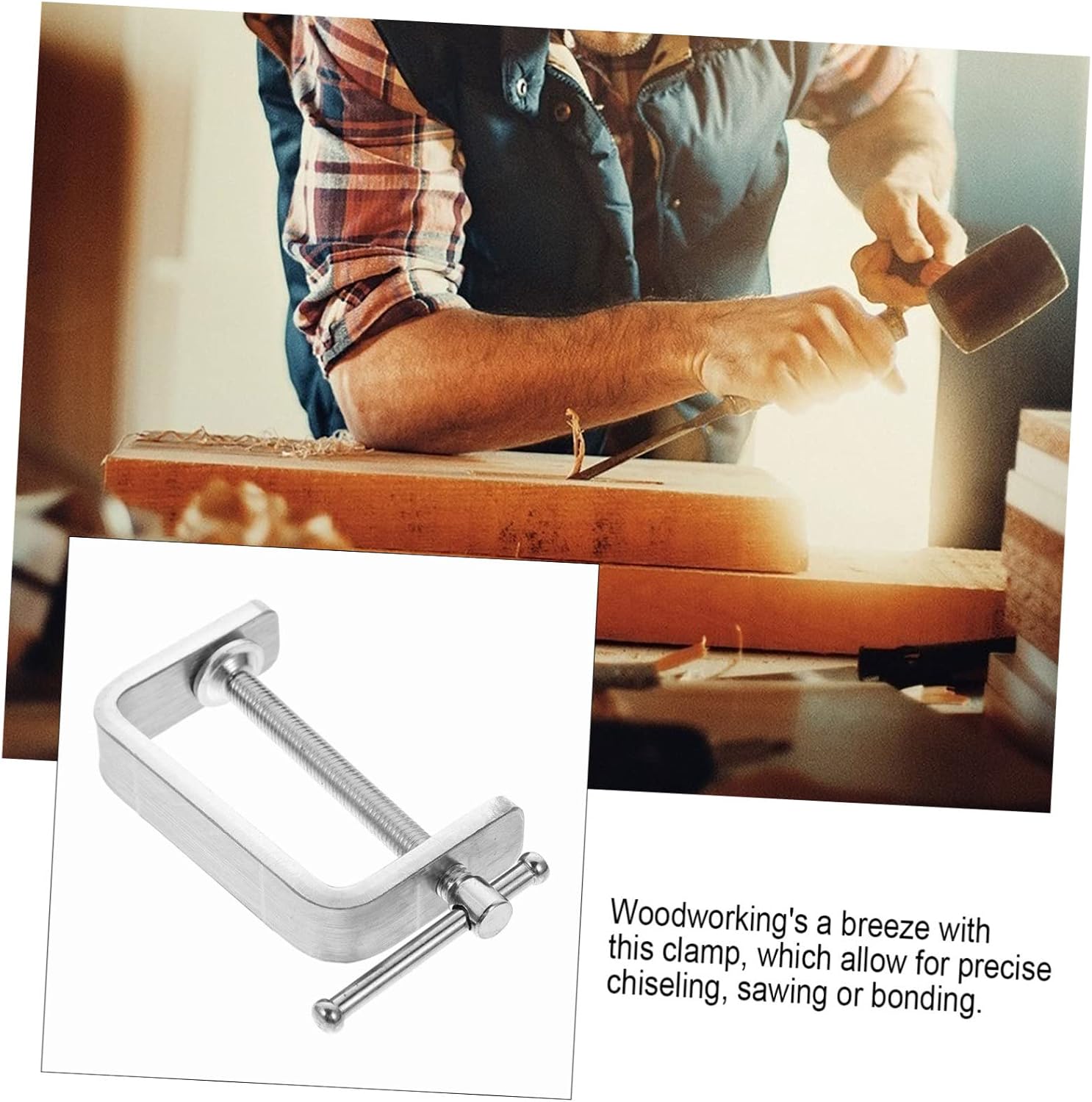 STOBOK 1pc Practical Welding Clamp Woodworking Tool G-type Clamp Stainless Compact Design for