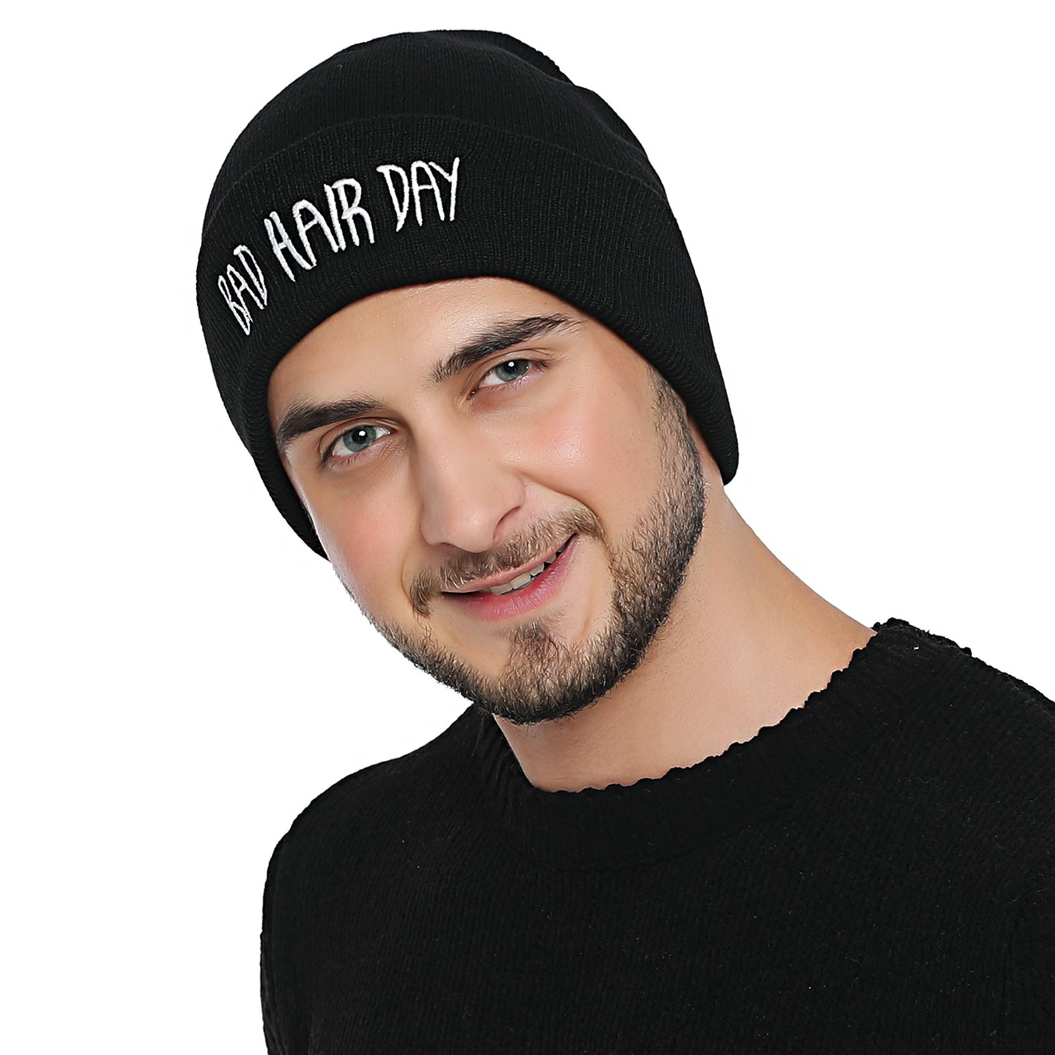 DonDon Mütze Herren Beanie Statement Wintermütze