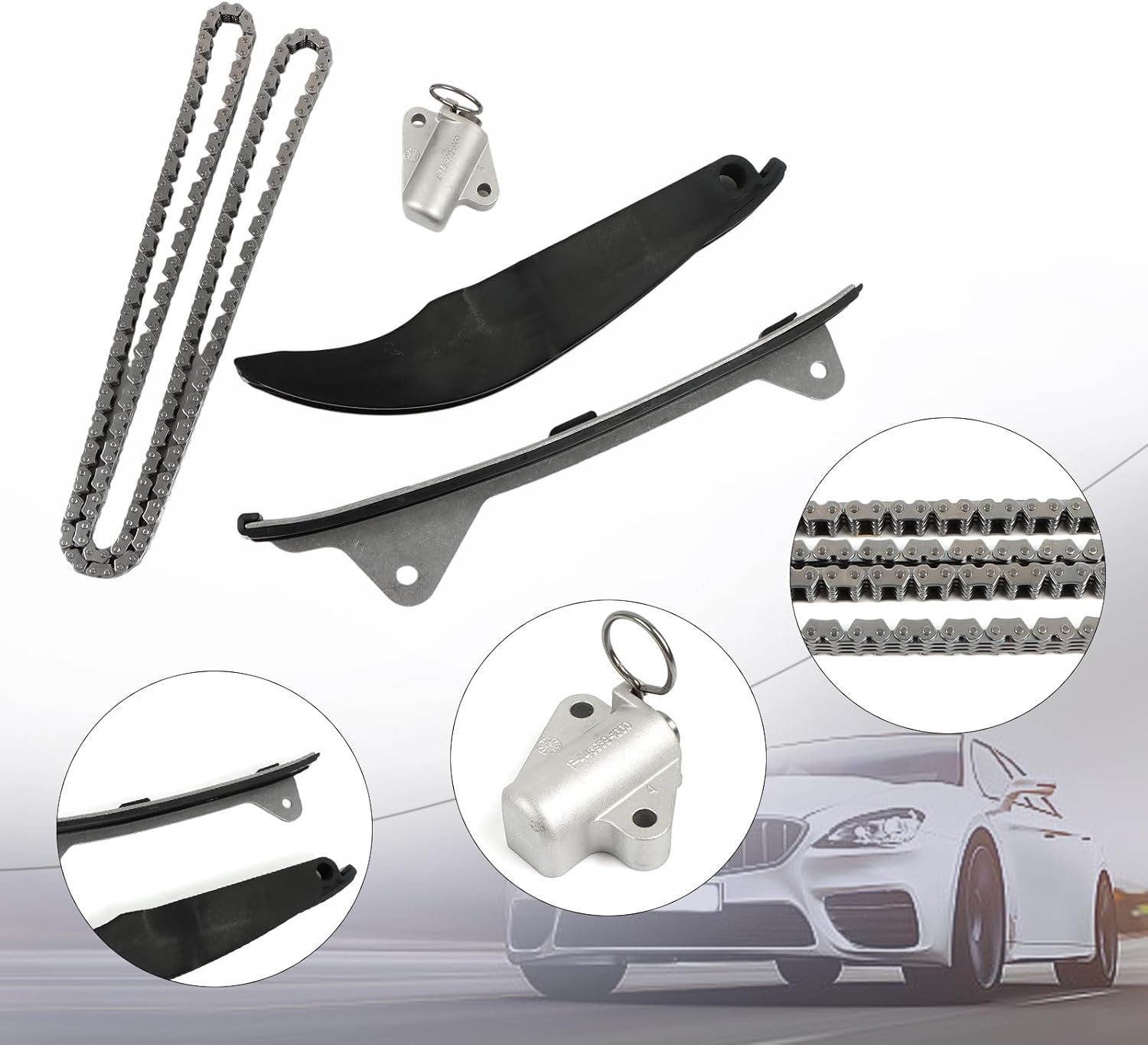 24321-2E000 Timing Chain Kit Compatible with Kia Soul for Elantra L4 Engine NU 2011-1.8L 2.0L Repalce OE 24321-2E000 24410-2E000 24420-2E000 24430-2E000