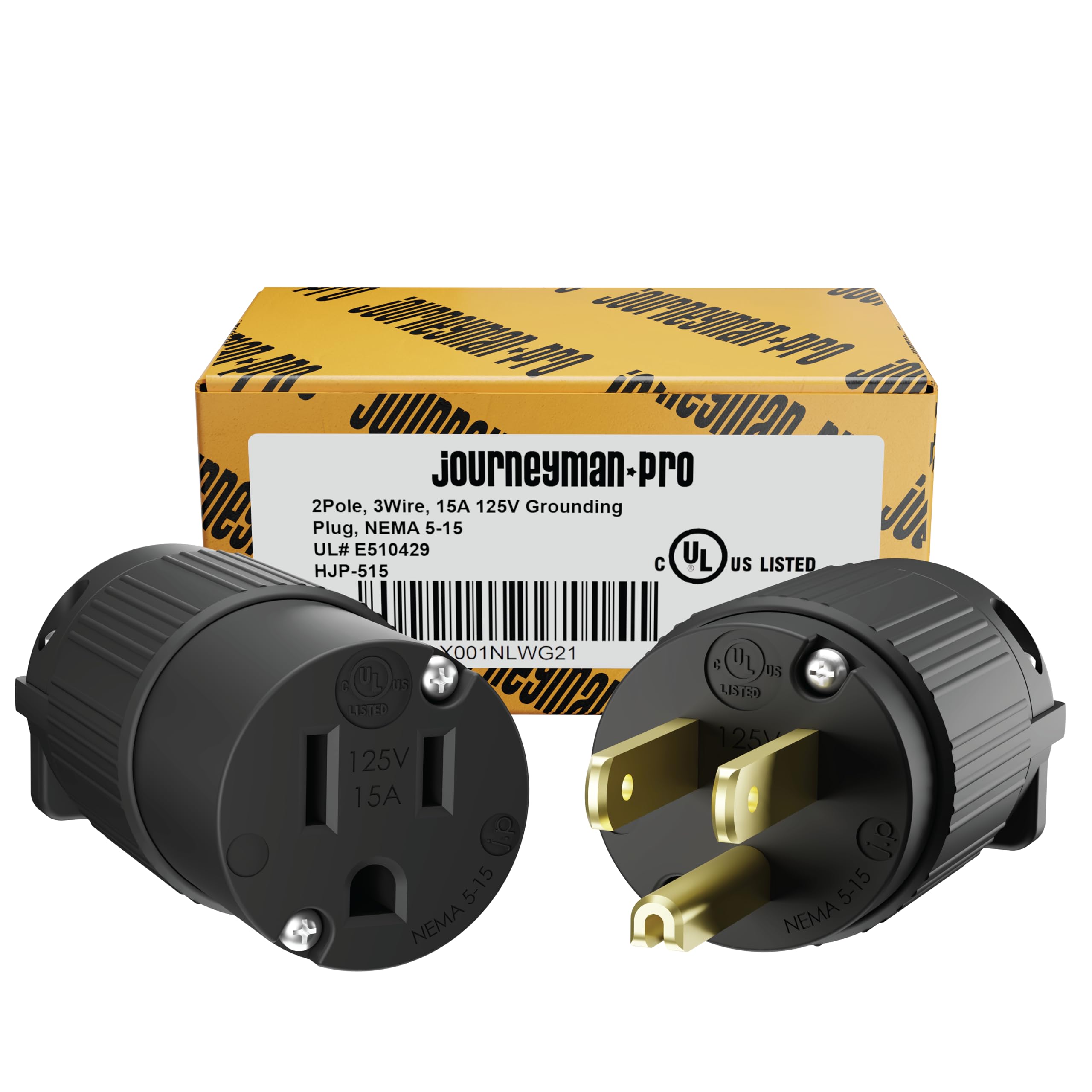 Journeyman-Pro 515PC Plug & Connector Set 15 Amp 120-125 Volt