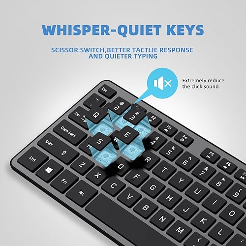 Miniatura 3 de Teclado USB con cable, cómodas teclas de chocolate silenciosas, teclado de computadora con cable ultradelgado duradero (QWERTY) para PC, Windows