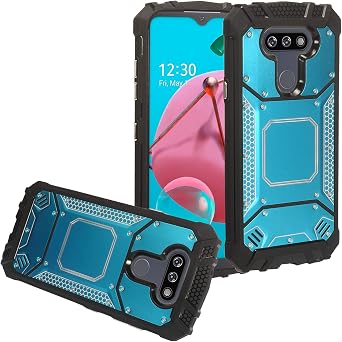 for LG Aristo 5, K31 Rebel, Tribute Monarch, Fortune 3, Phoenix 5, Risio 4, K31, K8X - Aluminum Metal Phone Case - ZY1 Blue