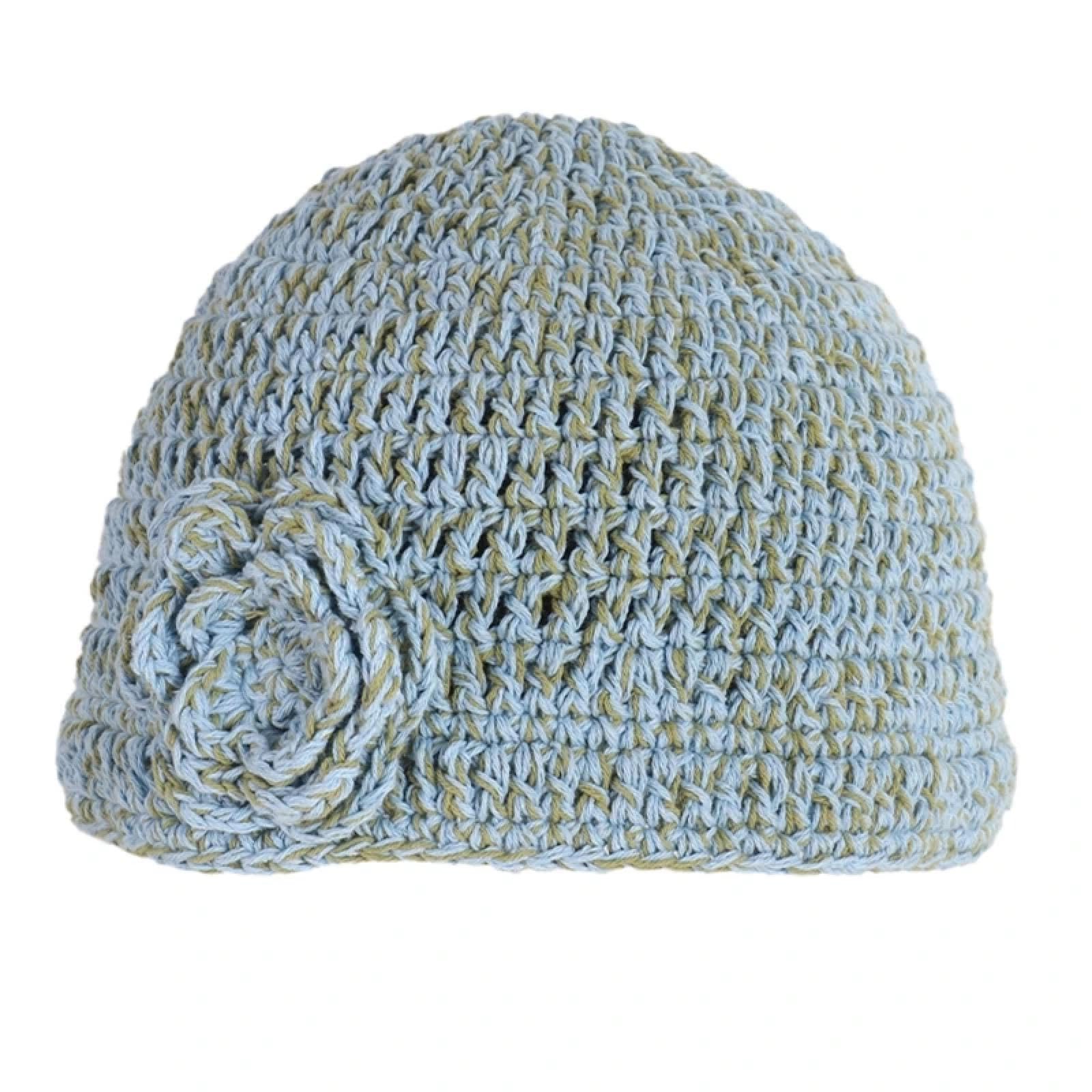 Strickmützen Hüte Mützen Caps Beanie Handgemachte Strickmütze Gestrickte Blume Weich Warm Kopfbedeckung Winter