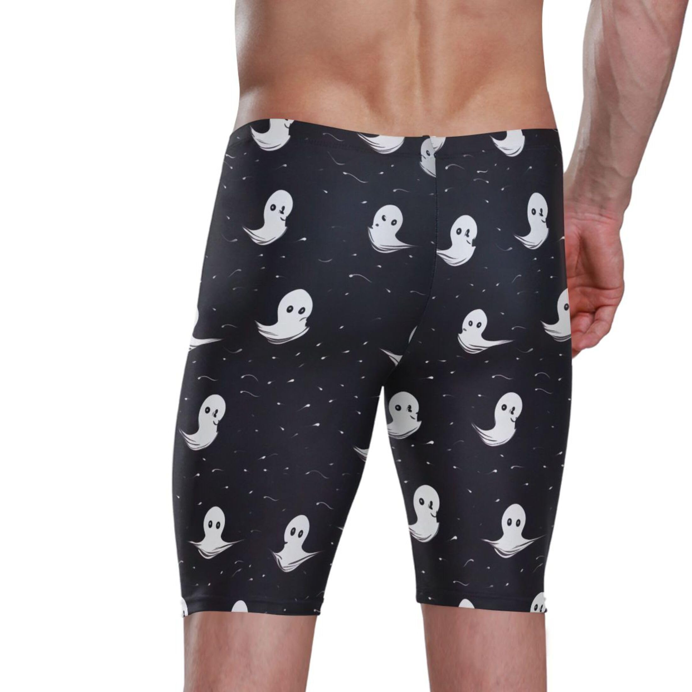 UMIRIKO Halloween Ghost Men's Swim Jammers Swimsuit M B0402025
