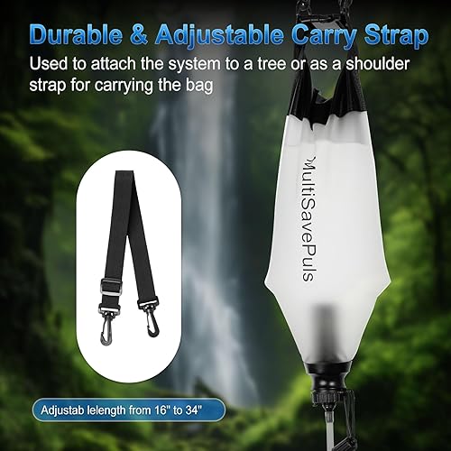 Miniatura 6 de Filtro de agua por gravedad con pajita de 3 litros, sistema de filtración de agua para campamento con purificador, purificador de agua de