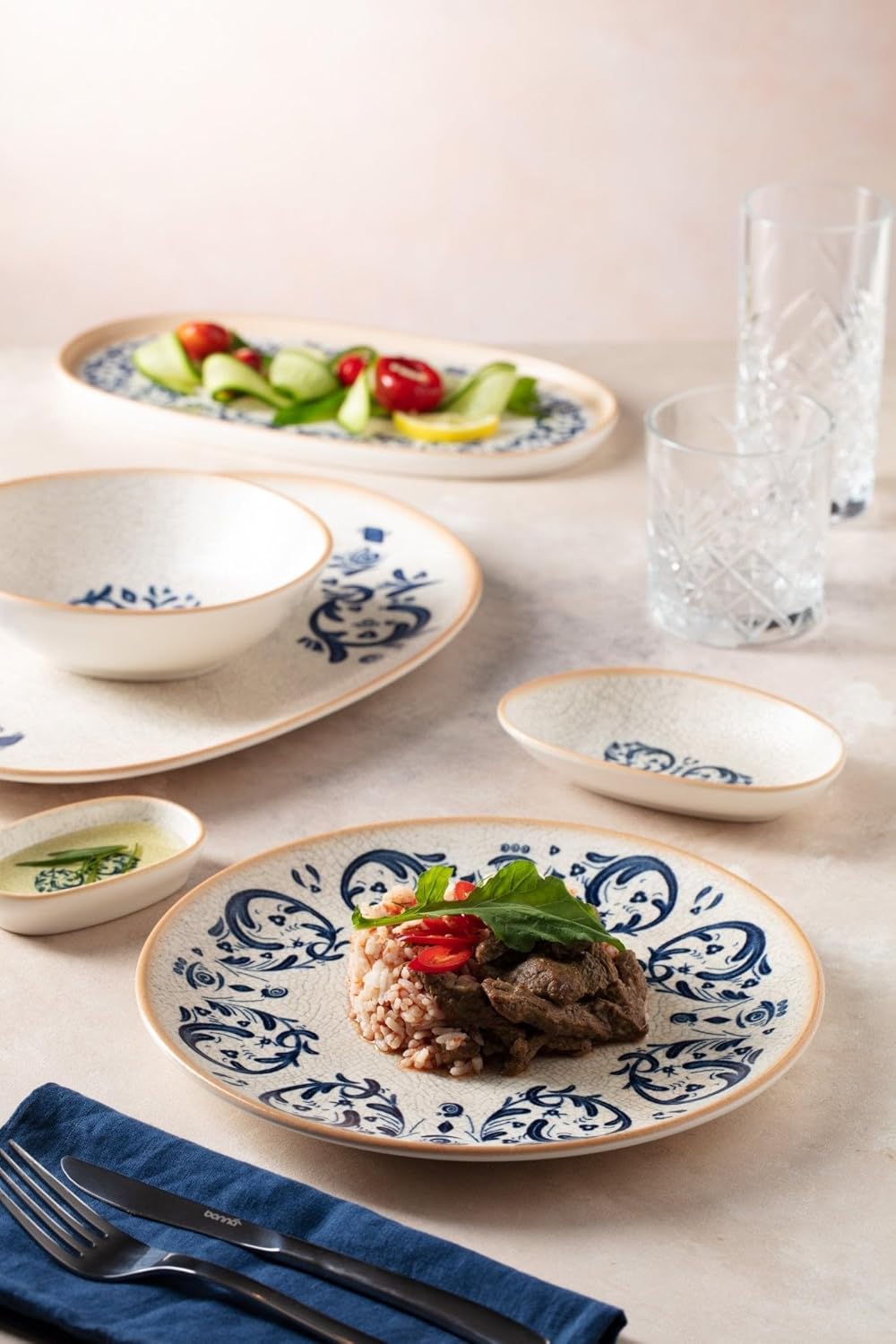 Dinnerware Set - Viento - 24 pieces - 6 Persons - Porcelain