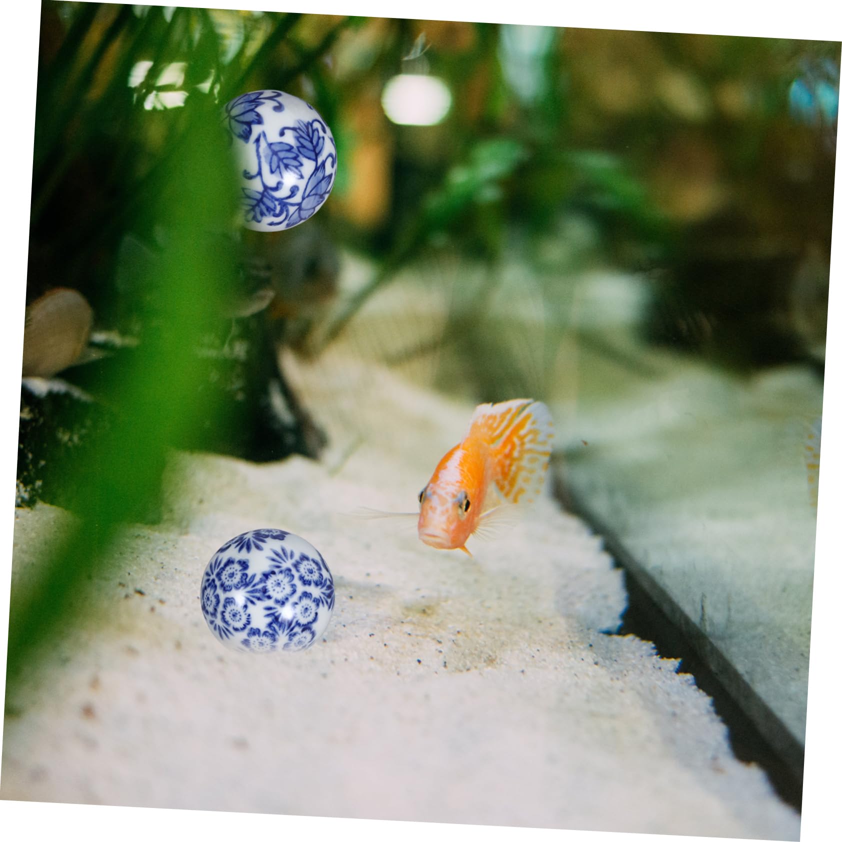 IMIKEYA 5 Sätze Schwimmkugel Aus Keramik Schwimmende Pflanze Dekorationen Für Aquarien Bezauberndes Aquarium-Ornament Betta-Panzer Rattankugeln Dekorative Schale Knospenvasen 3 Stück * 5