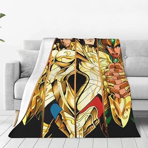 Miniatura 2 de Saint Anime Seiya - Manta de forro polar de franela mullida para sofá, cama, silla, manta para mujeres y hombres, 40 x 30 pulgadas