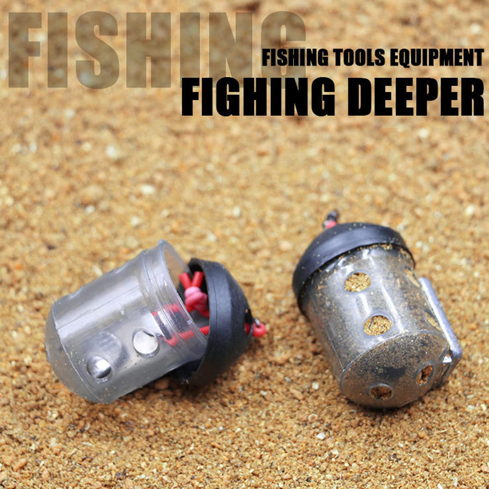 Pilipane Fishing Bait Cage Lure Cage Compact Lightweight Reusable Portable Fishing Bait Cage Basket Feeder Holder for Carp Fishing Anglers Plastic 4Pcs