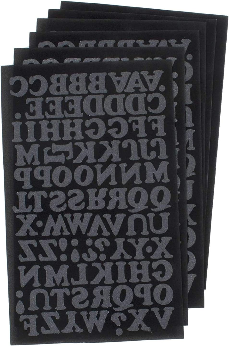S.E.I 3/4" Chunky Bundle Pack, 6 Sheets, Black, Made in The U.S.A.