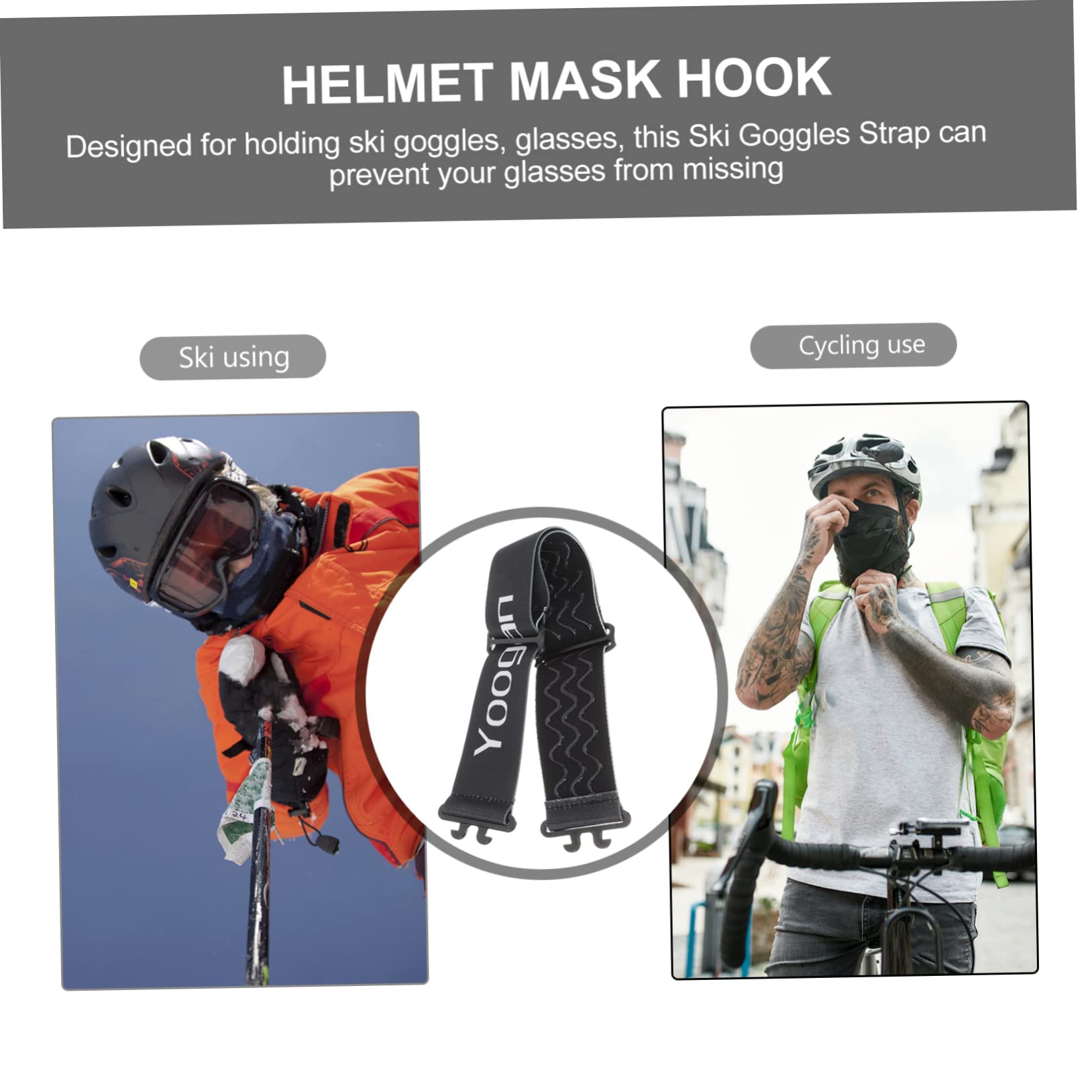 VILLCASE Snow Sports Goggles Strap Elastic Ski Goggles Accessory Non-slip Sports Adjustable Lanyard