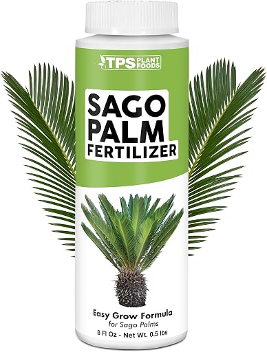 Sago Palm Fertilizer – Liquid Plant Food for Rich Green Fronds, 8 oz | Helps Reduce Frizzle Top, Strengthens Roots, Encourages Vibrant Color, Ideal for Indoor & Outdoor Use, Easy-Pour Formula (ASIN B0DQ82P4HR), rank #9 by monthly sales volume for 'Sago' on Amazon