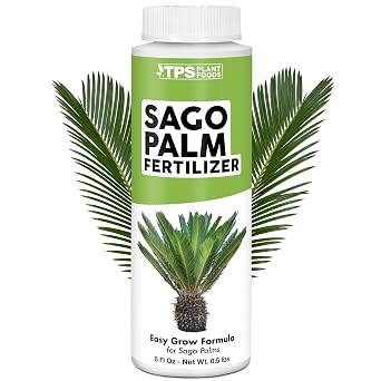 Sago Palm Fertilizer Liquid Plant Food for Rich Green Fronds, 8 oz | Helps Reduce Frizzle Top, Strengthens Roots, Encourages Vibrant Color, Ideal for Indoor & Outdoor Use, Easy-Pour Formula
