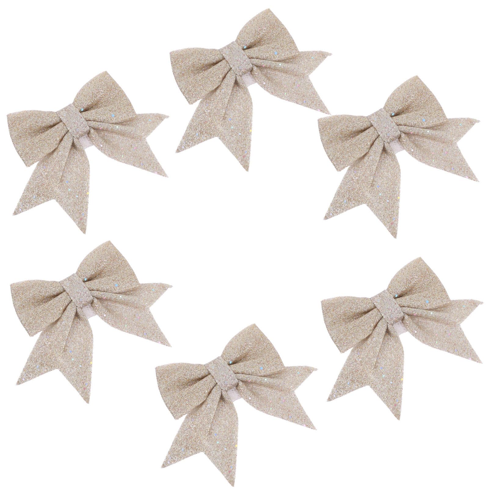 Kichvoe Regalo 6 Piezas De Decoraciones De Lazo De Navidad De Navidad Lazos Pequeño Árbol De Navidad Lazo De Lentejuelas Lazos Decorativos De Navidad Adornos para El Hogar Regalos De