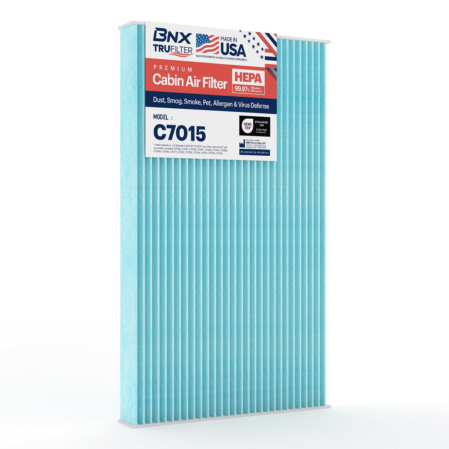 Amazon.com: BNX TruFilter C7015 Cabin Air Filter, HEPA 99.97