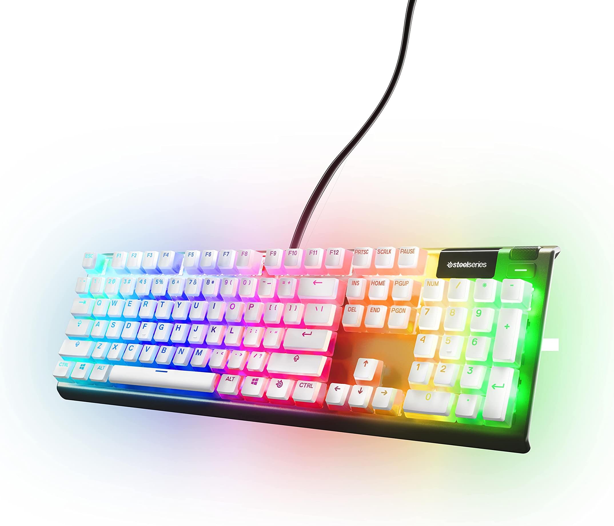 SteelSeries PRISMCAPS - Double Shot Pudding-Style Keycaps - Durable PBT Thermoplastic - Compatible with a Wide Range of Mechanical Keyboards - White