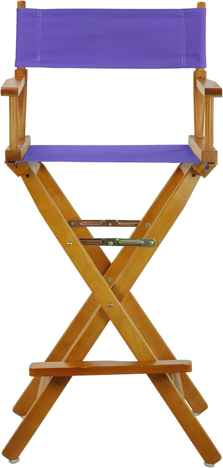 Casual Home 230-05/021-41 Director Chair 30" - Bar Height Honey OakFrame/Purple Canvas
