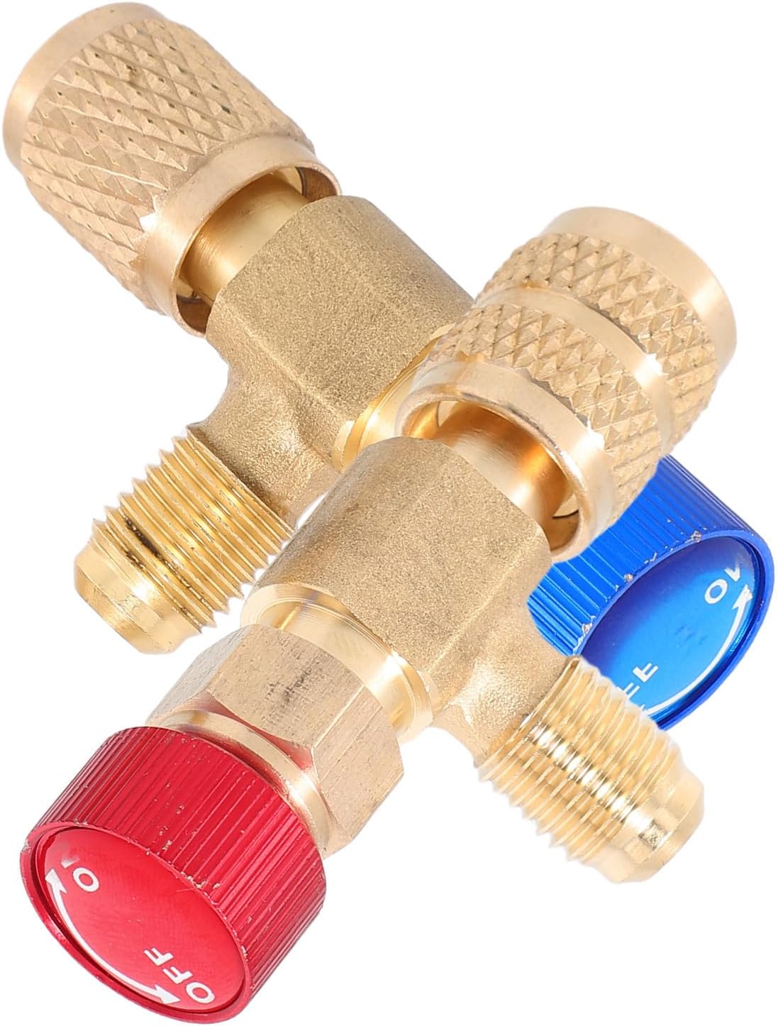 Refrigerant Charging Safety Valve Copper Adapter 2pcs Air Conditioner