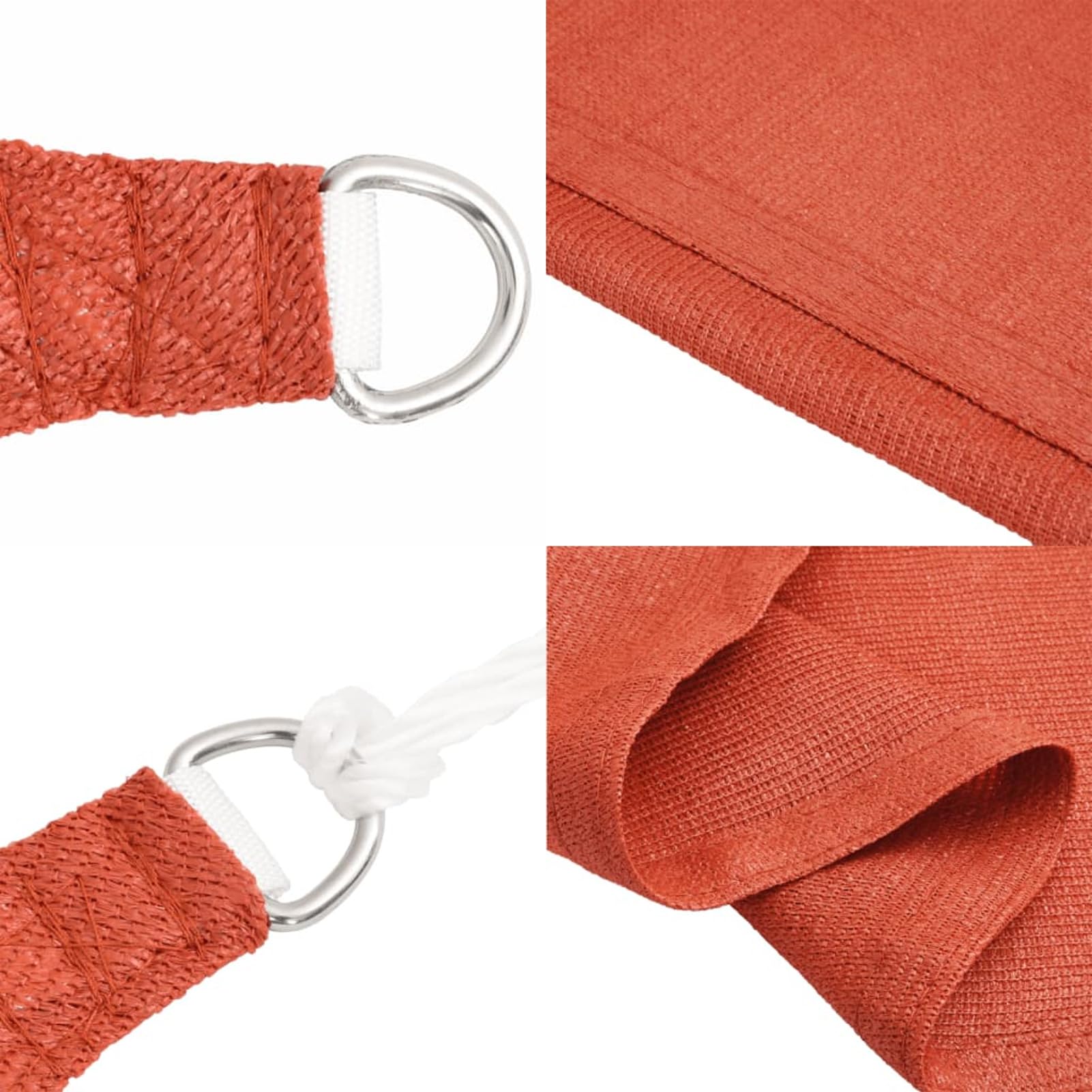 Vela Parasole 160 g/m² Terracotta 2,5x5 m in HDPE,Vela Parasole,Vele Parasole da Giardino,Tenda a Vela Parasole,Respirante,Impermeable,Anti UV-311346