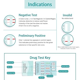 Easy@Home 5 Panel Urine Drug Test Kit - 5 Pack Multi Drug Screening Test