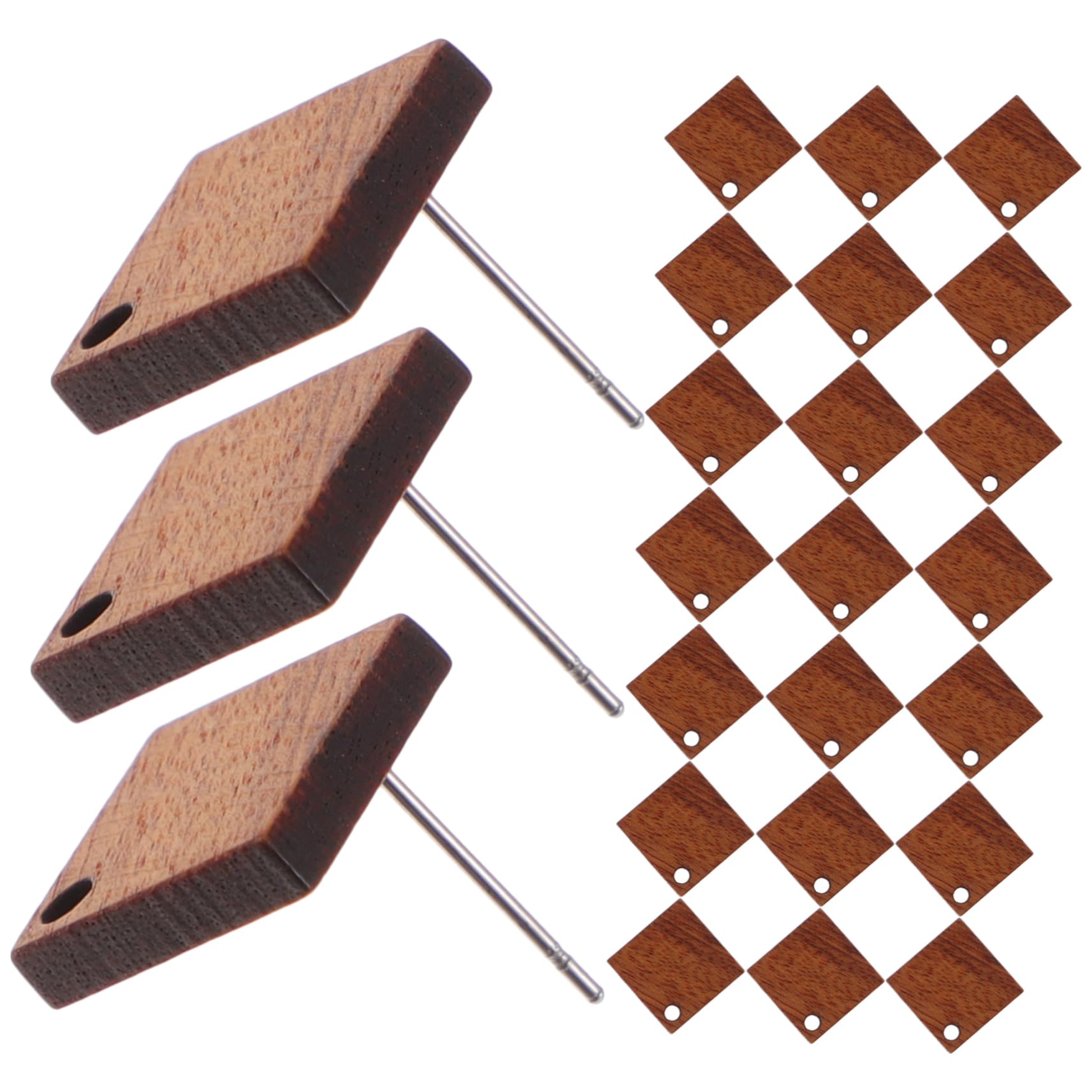 SHINEOFI 90pezzi Materiali Per Creare Orecchini Legno Geometrico Accessori Creativi Per Diy Post Per Orecchini Stabili e Sicuri Per Amici