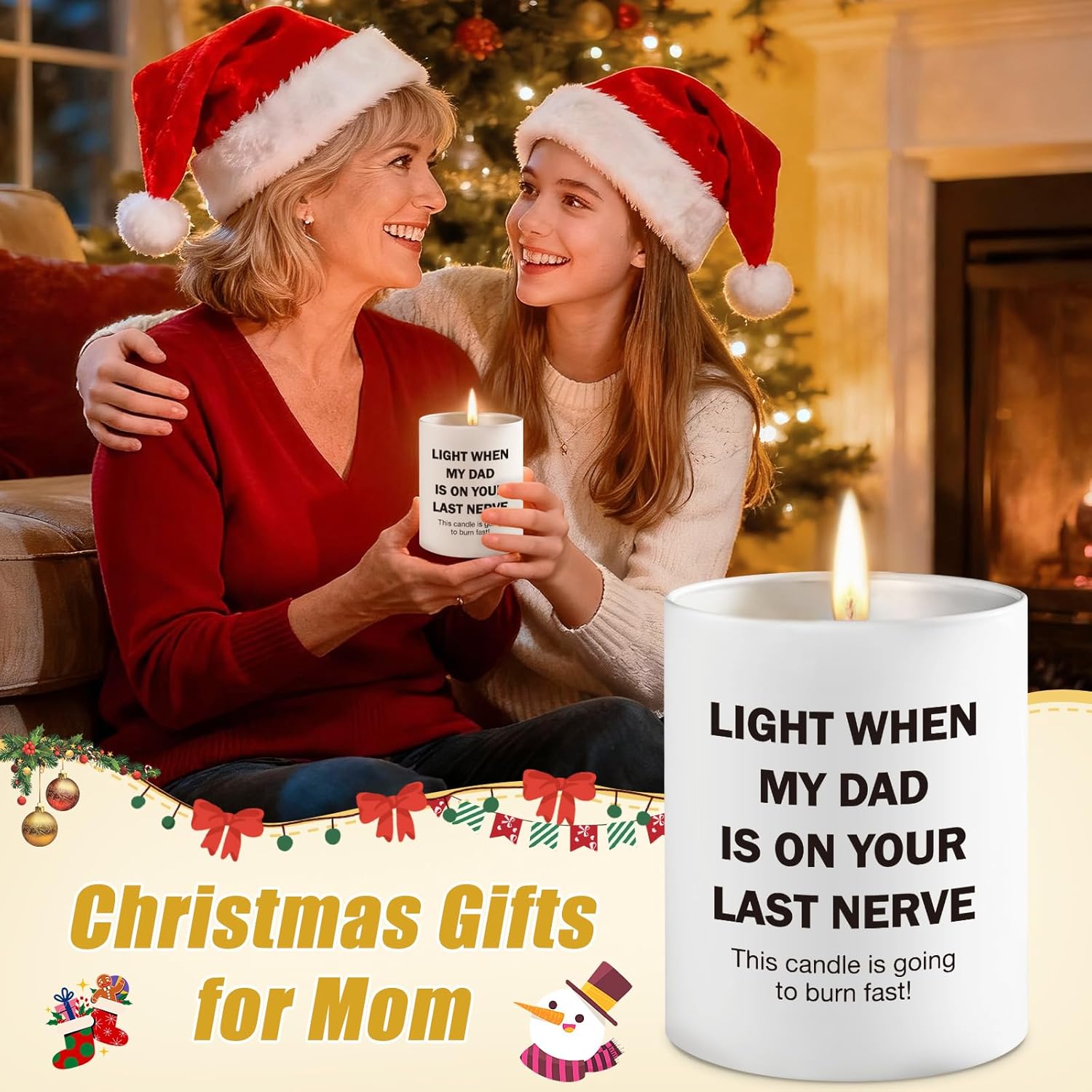 Mom Bonus Stepmom Gifts Valentines Day, 10OZ Birthday Gifts for Mother Mama New Mom Mother in Law from Daughter Son, Best Moms Ever Gift Present Lavender Scented Candle, Light When My Dad - Image 9