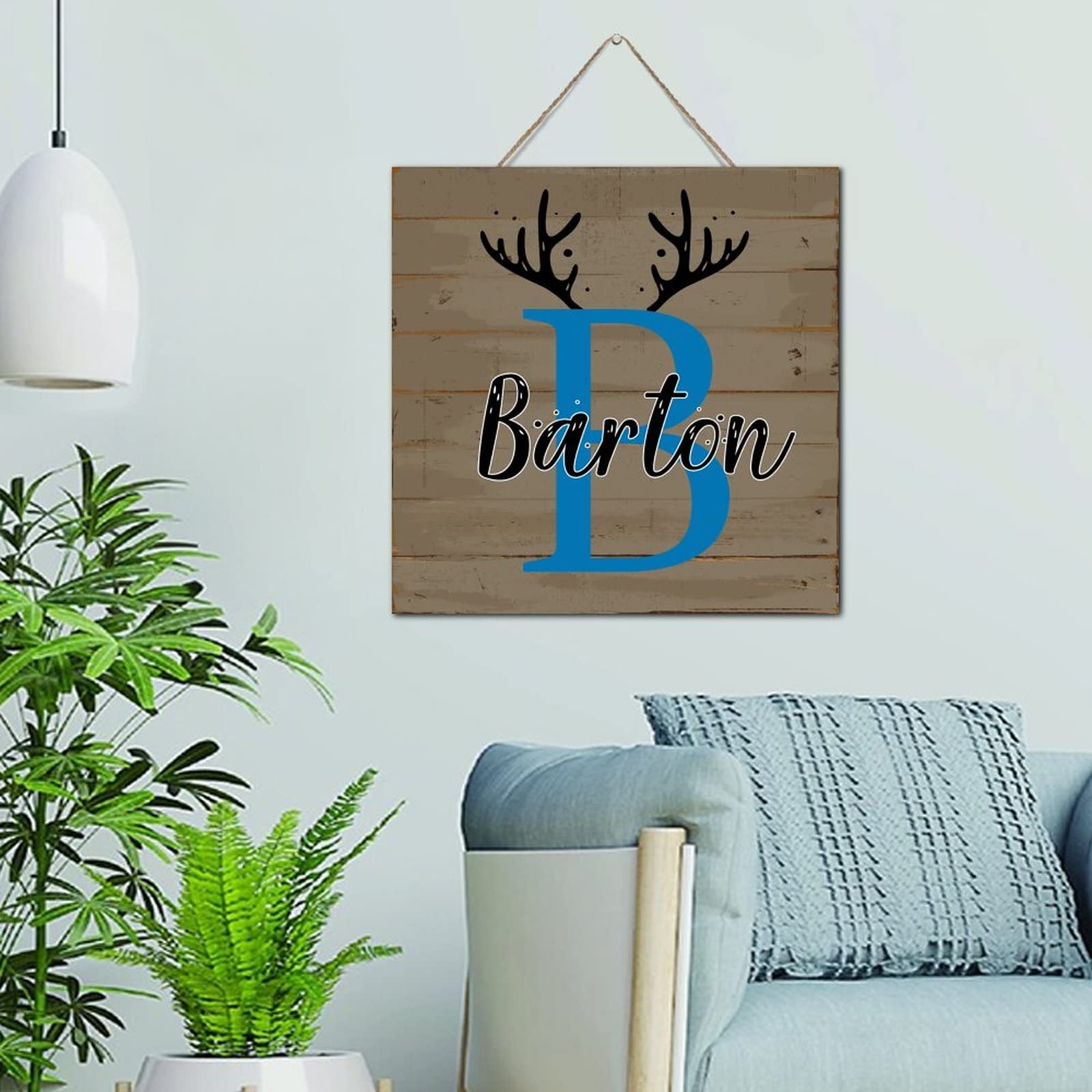 Monogramme personnalisé en bois sur palette pour célébrer votre nom de famille