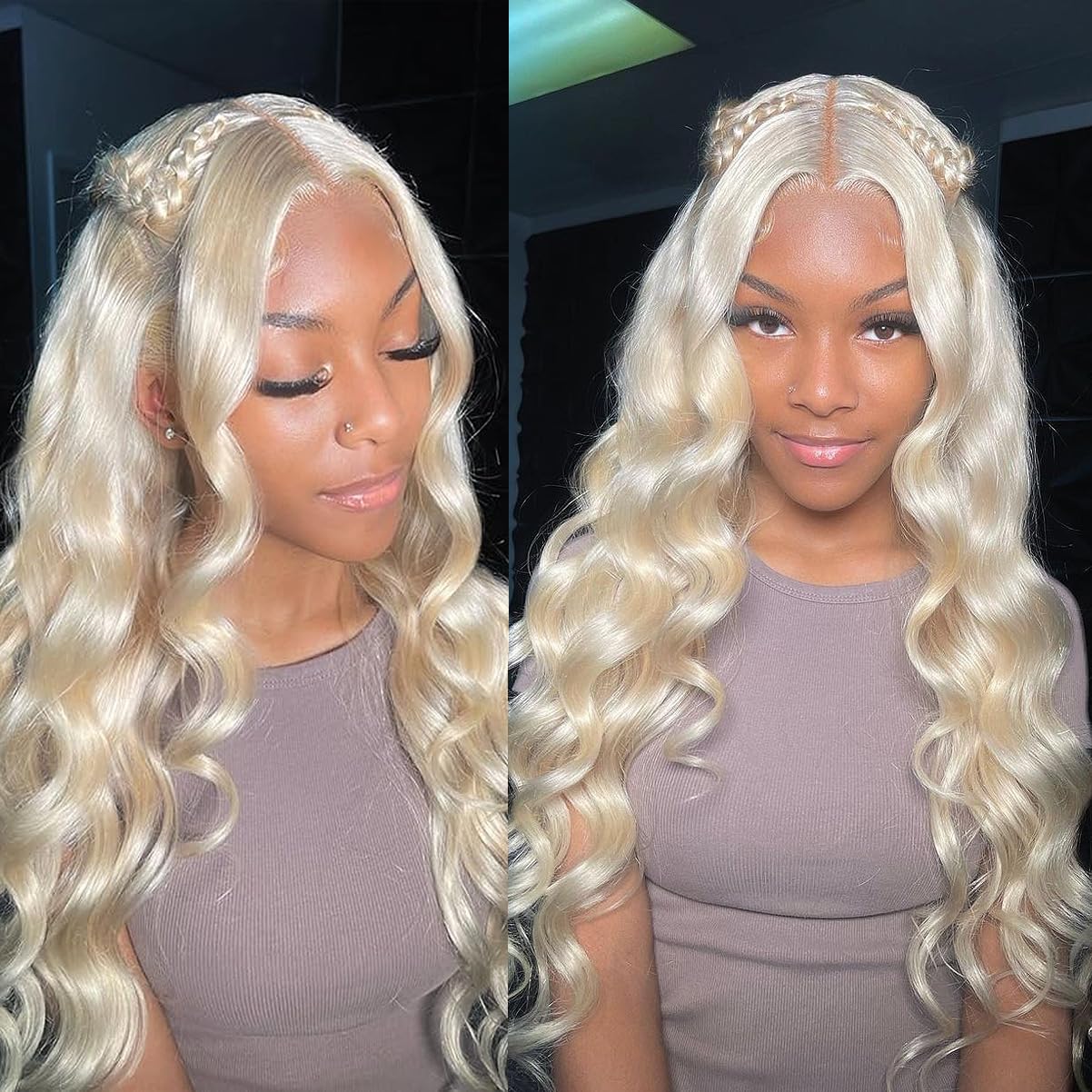 Amazon.com : Fayniss 20Inch 613 Blonde Wig Human Hair 180 