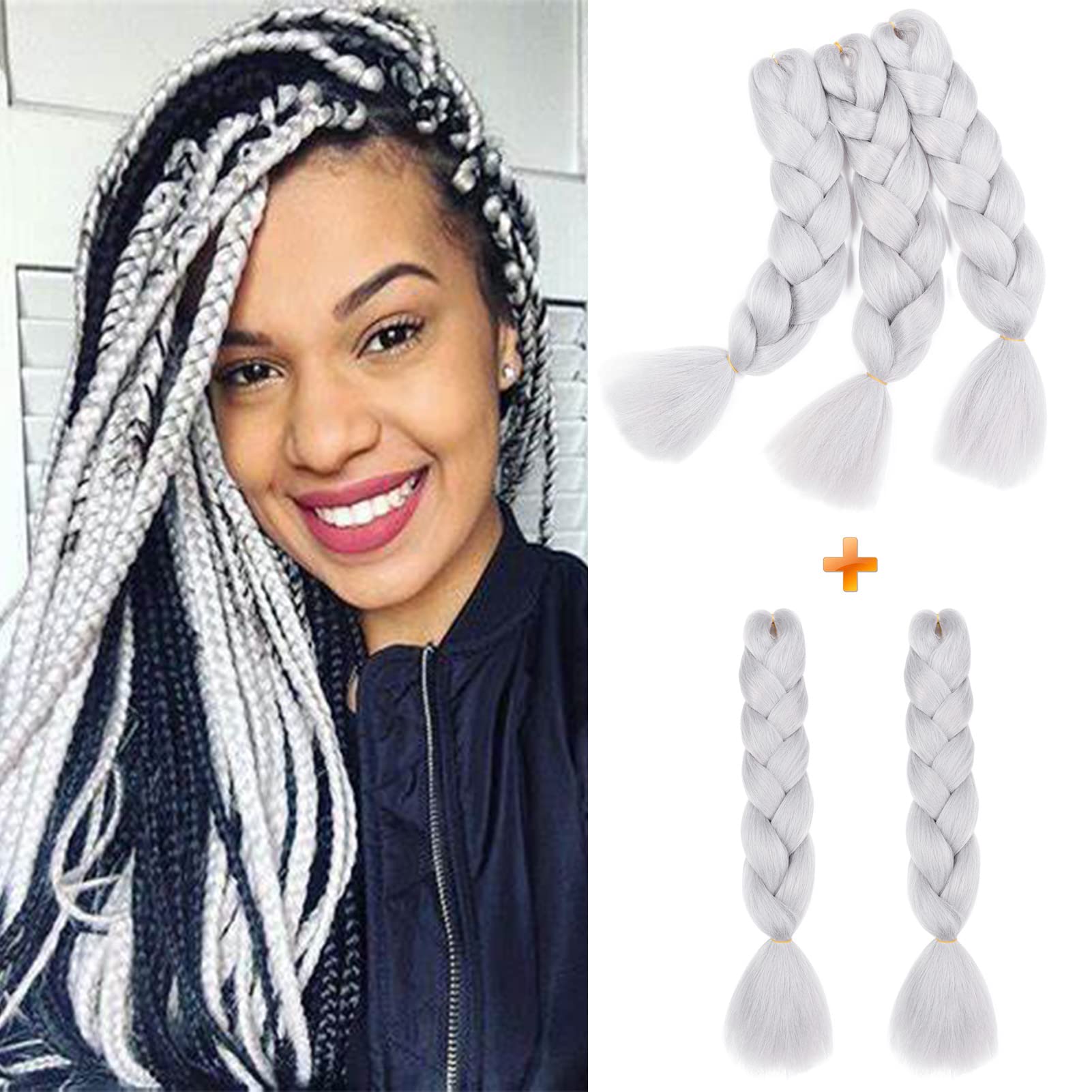 60cm Extensiones de Pelo Trenzas Africanas Castaño Oscuro Extensiones para Trenzas Africanas 1 pcs 100g Kanekalon Pelo para Trenzas Africanas Sintetico Extensiones de Trenzado Cabello Braiding — view 176