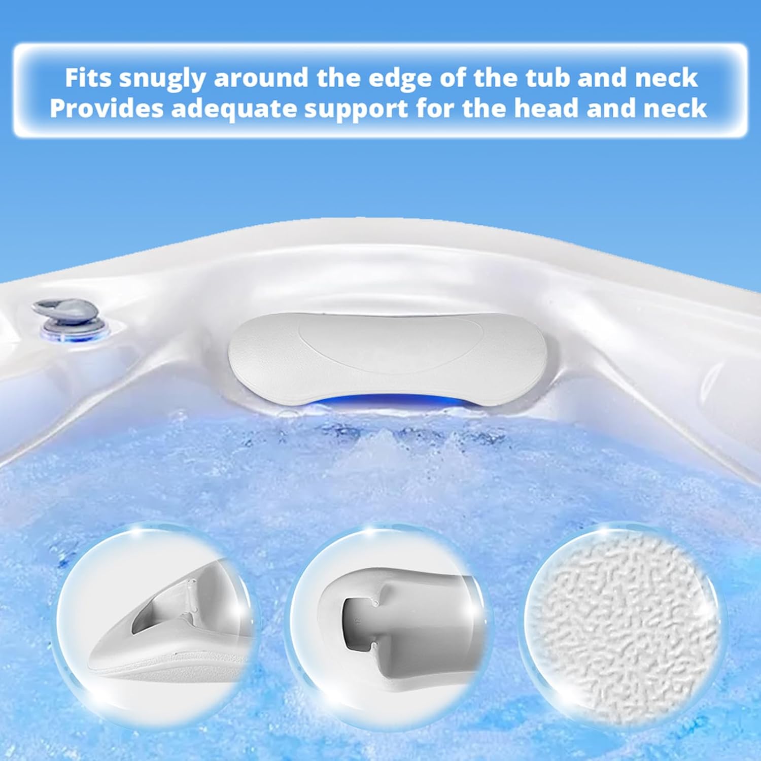 Earthtec 2 Pack 74317 74316 Replacement for Hot Spring Spas Pillows The Mid Year 2007-2013 Compatible with Vista Aria Grandee Jetsetter Vanguaard Hot Tub Spa Headrest Pillows (2 Pcs)