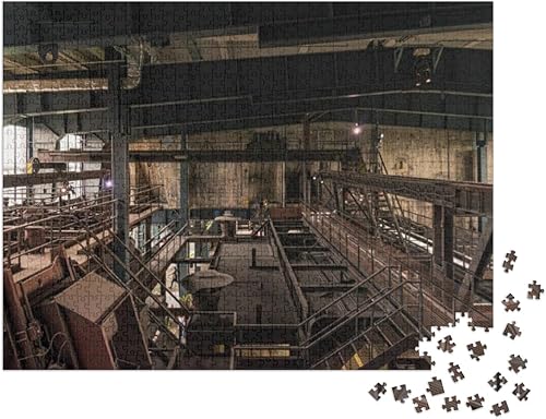 Miniatura 2 de Vista interior típica de la antigua industria de la mina de carbón de abandonar el rompecabezas con 1000 piezas
