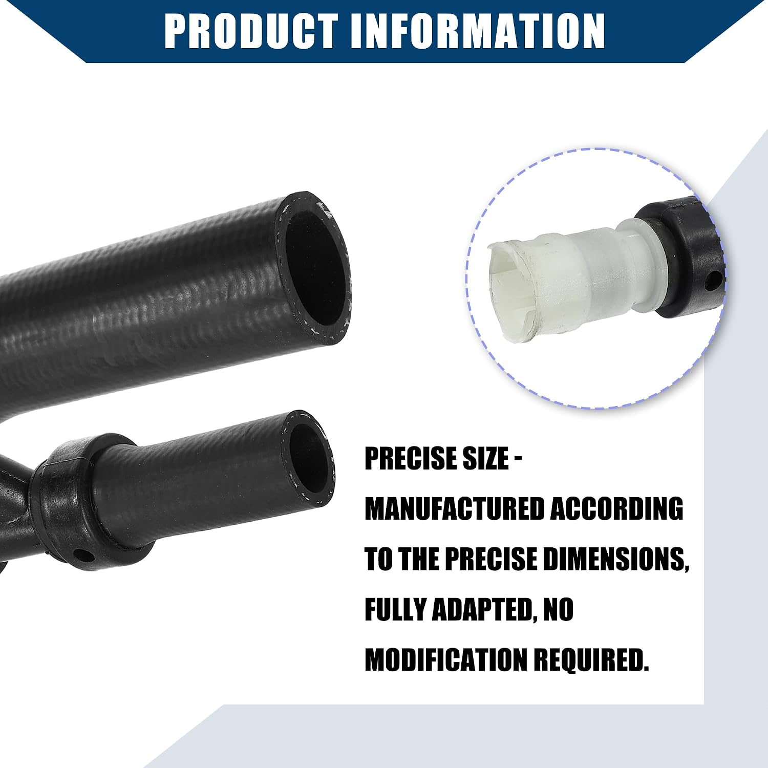 No.15834772 Coolant Recovery Hose for Cadillac Escalade 2007-2014 / Radiator Surge Tank Outlet Hose/Durable / 1Pcs Black