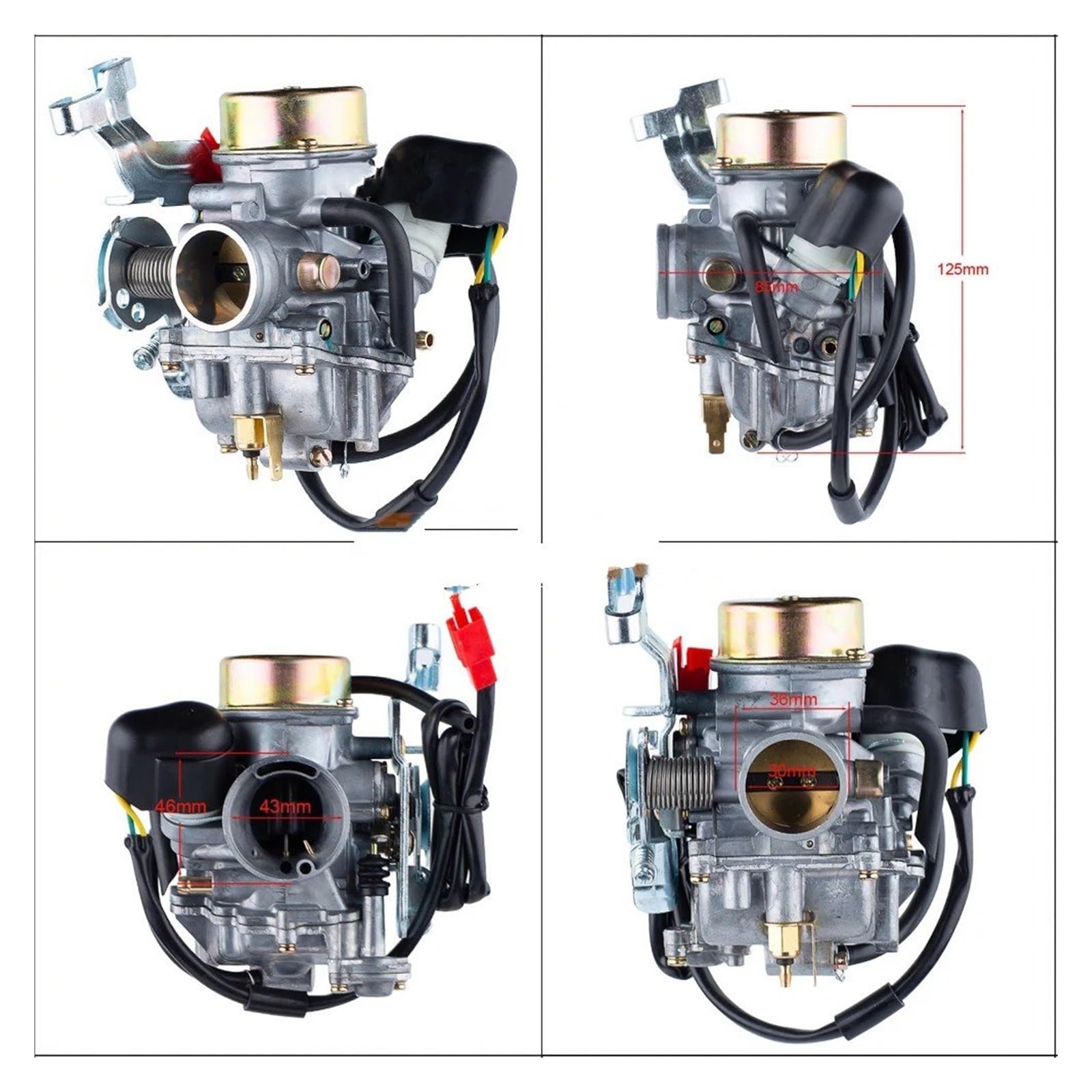 Carburadores para moto Para CVK30 Carb GY6 150cc 200cc 250cc 260cc 300cc Motor ATV Quad Ciclomotor Scooter Motocicleta Carburador universal