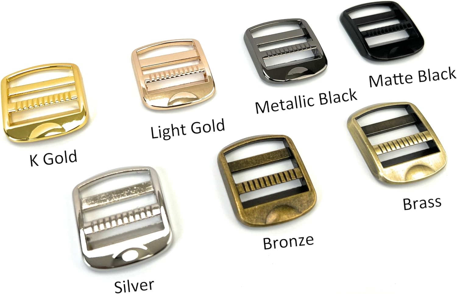 8 Pcs Heavy Duty Metal Ladder Lock Buckles Adjustable Silder Release Buckle for Webbing Strap - Image 3