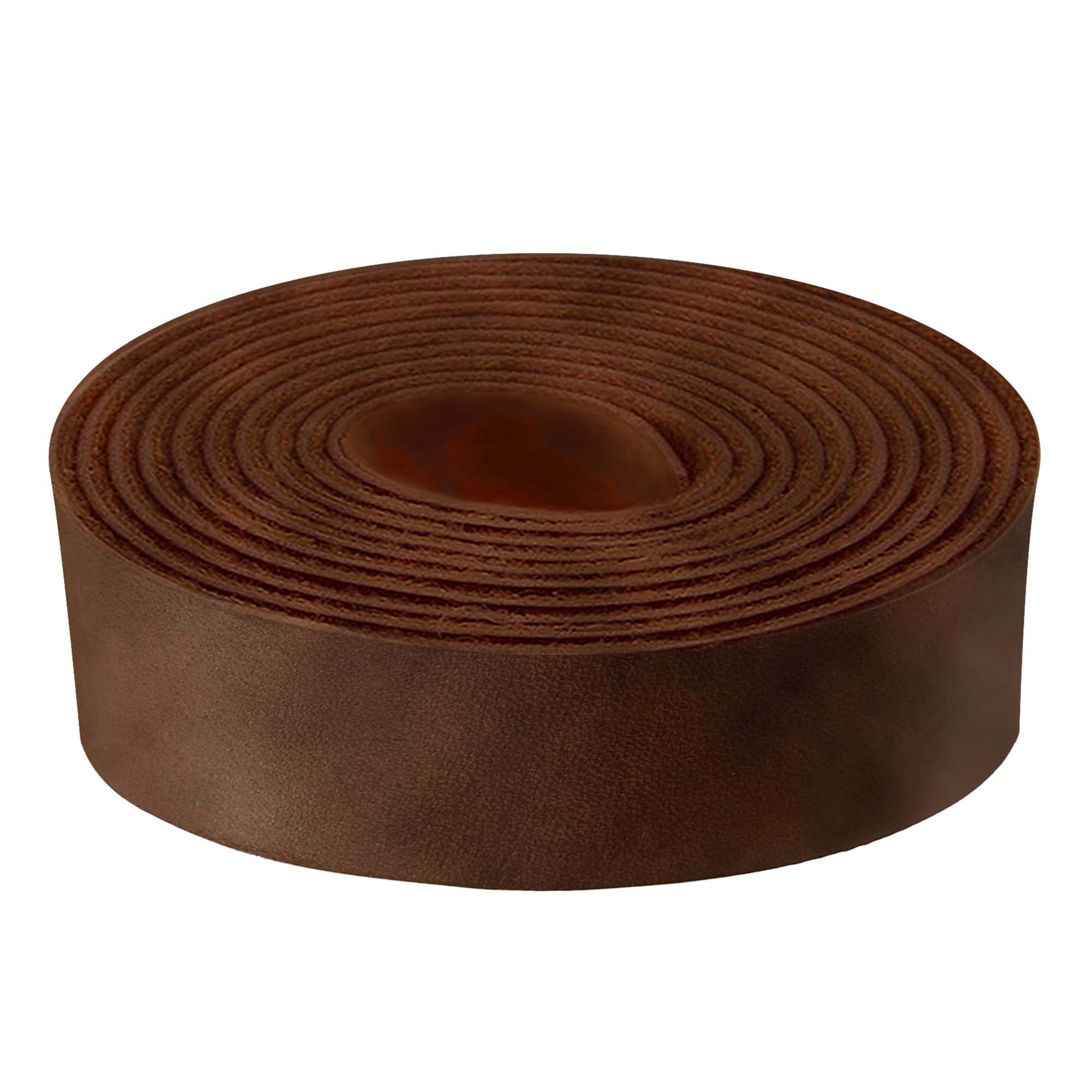 ELW Grass Fed Leather 8-10 oz. (3-4mm) 1"x60" (2.54x152.4cm) Bourbon Brown Full Grain Cowhide Belt Blank, Straps Tooling, Holsters, Saddle Bags, Sheaths, Furniture Accent, Restoring Chairs