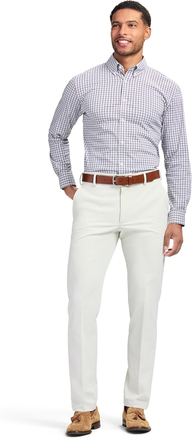 Izod Mens Chino Dress Pant Cotton Touch Performance