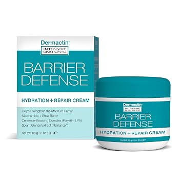 Dermactin Barrier Defense Hydration + Repair Cream 3 oz. - Face Moisturizer for Dry Skin, Deep Hydration & Skin Barrier Support, Daily Facial Cream