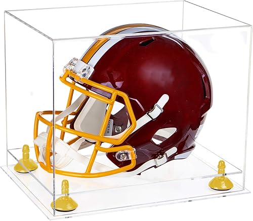 Miniatura 133 de vitrina de acrílico tamaño real casco fútbol americano.
