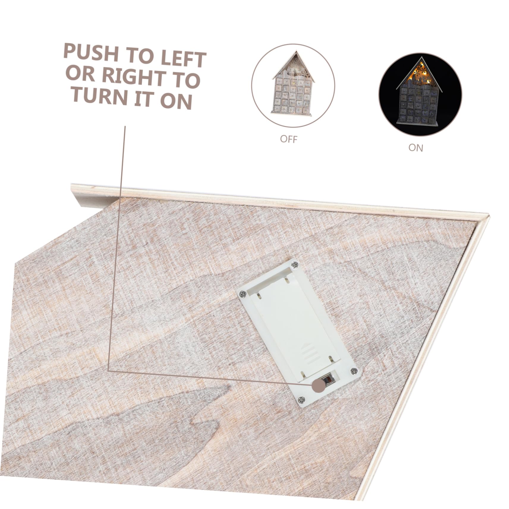 iplusmile Schubladenkalender Weihnachtsdekoration Kreativ Holz für Junge Mädchen Süßigkeiten Spielzeug Aufbewahrung Adventskalender mit Schublade für Zuhause