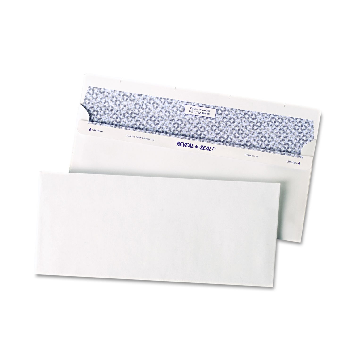 Quality Park 67218 Reveal-N-Seal No.10 Business Envelopes, White, 500/Box