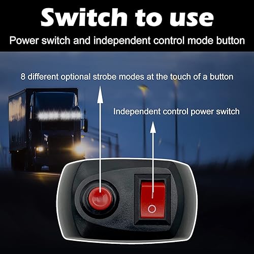 Miniatura 4 de 24 luces LED estroboscópicas para camiones, vehículos, SUV, 4 luces de advertencia de emergencia, construcción de peligro de precaución, función de